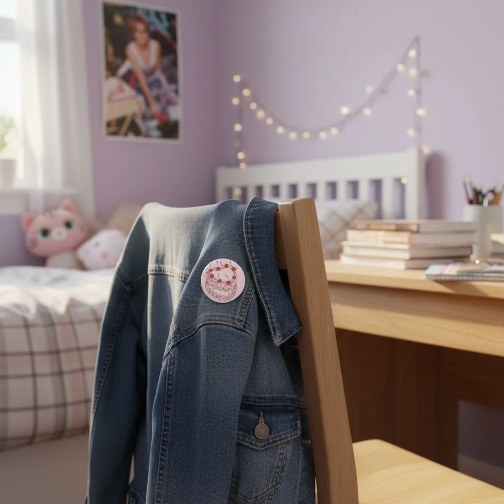 Pin badge scene mockup