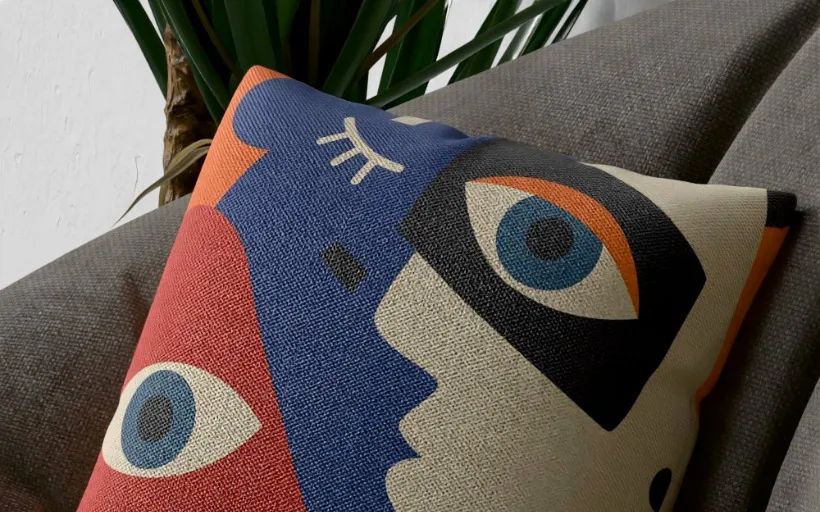 An example of a Prodigi cushion mockup