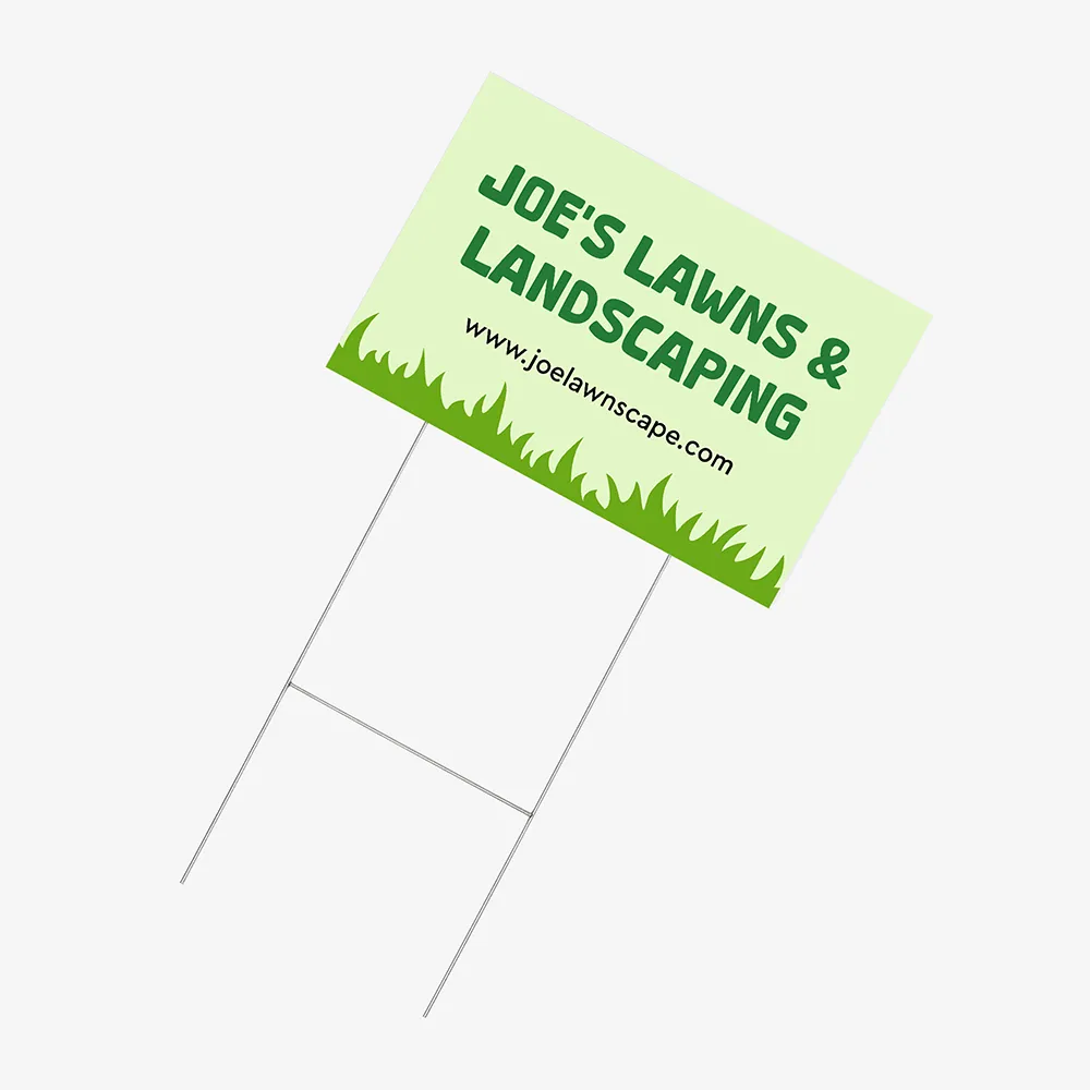 Plastic yard signs