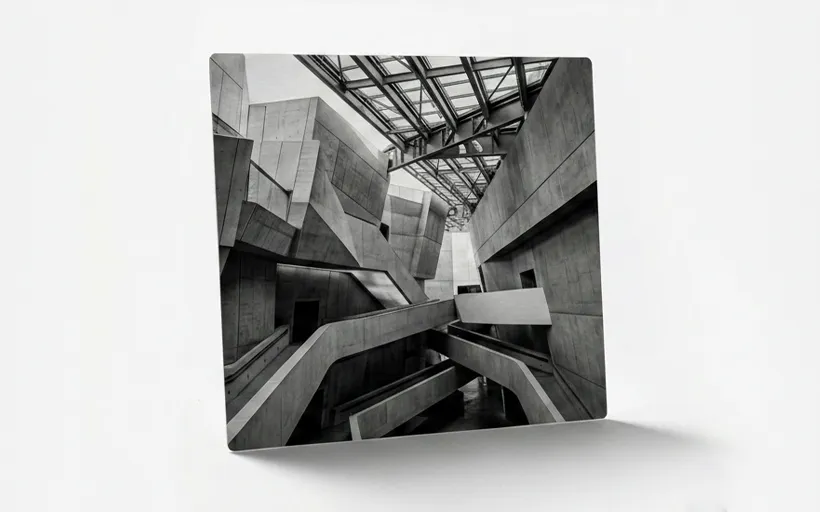 Landscape photography printed on metal