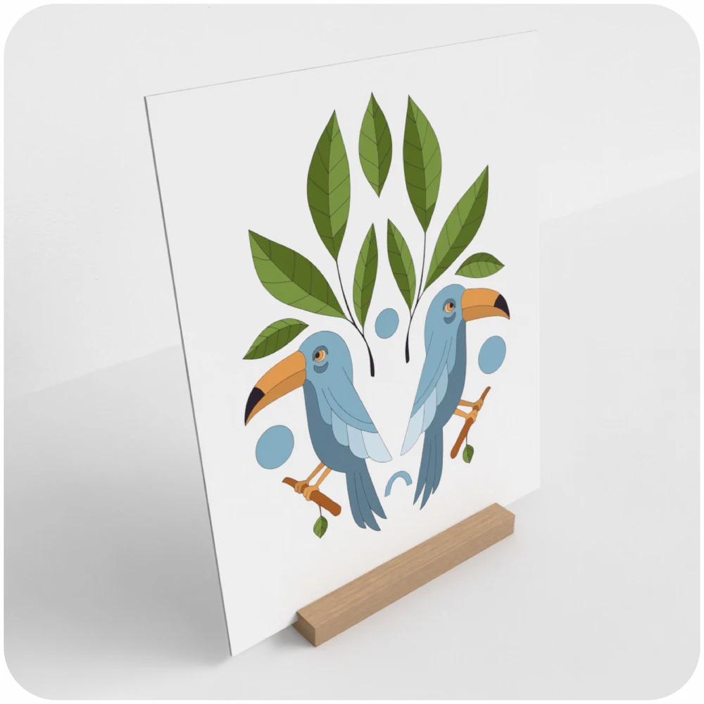 Mockup Galeriebrett mit Ständer