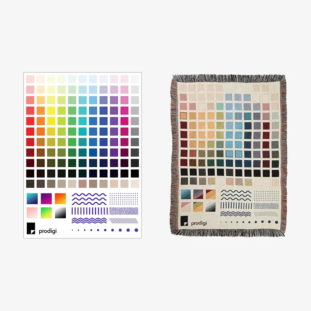 Prodigi_ jacquard woven blanket _ palette