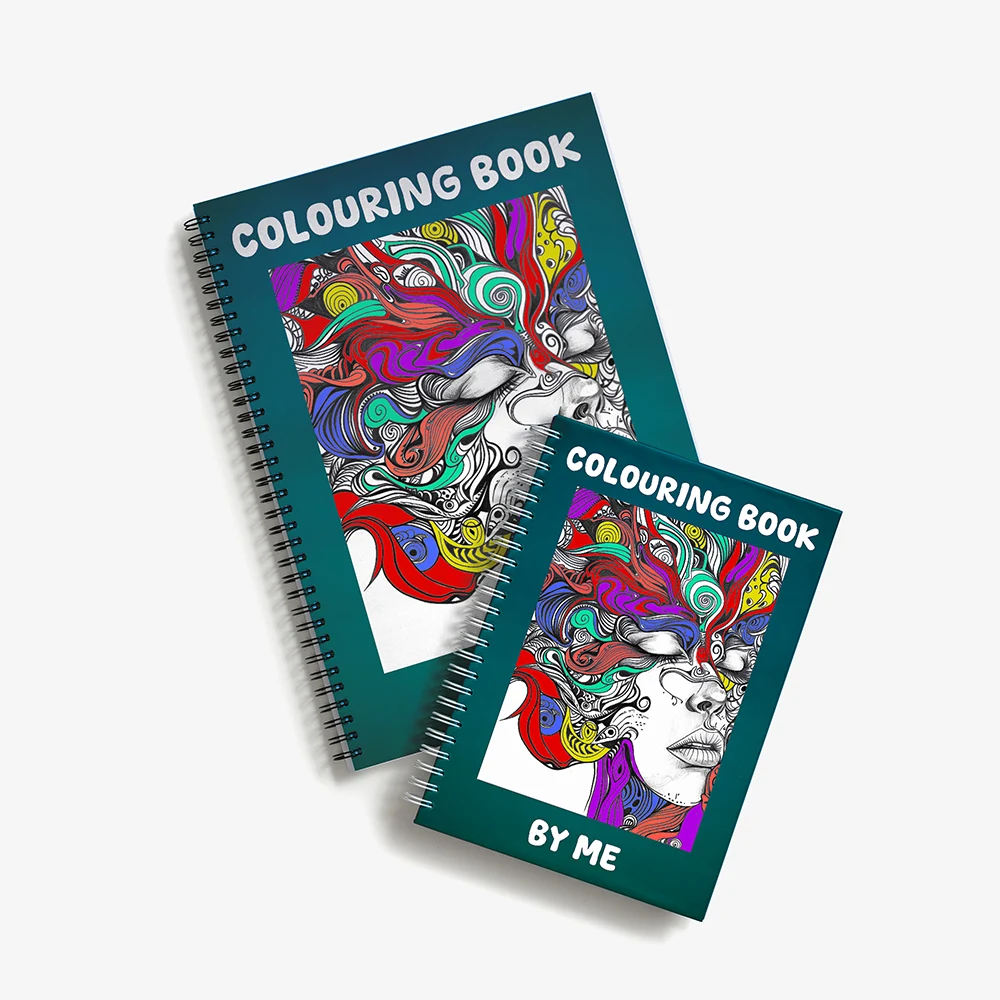 Brightly coloured colouring books